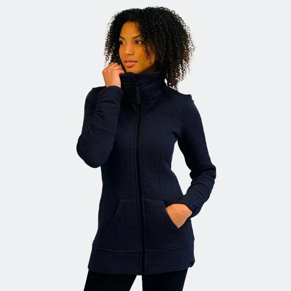 [XS] TONIA DEBELLIS Blue Black MOLLY  JACKET - Picture 1 of 9